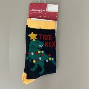 “Tree-Rex” Holiday Children’s Socks